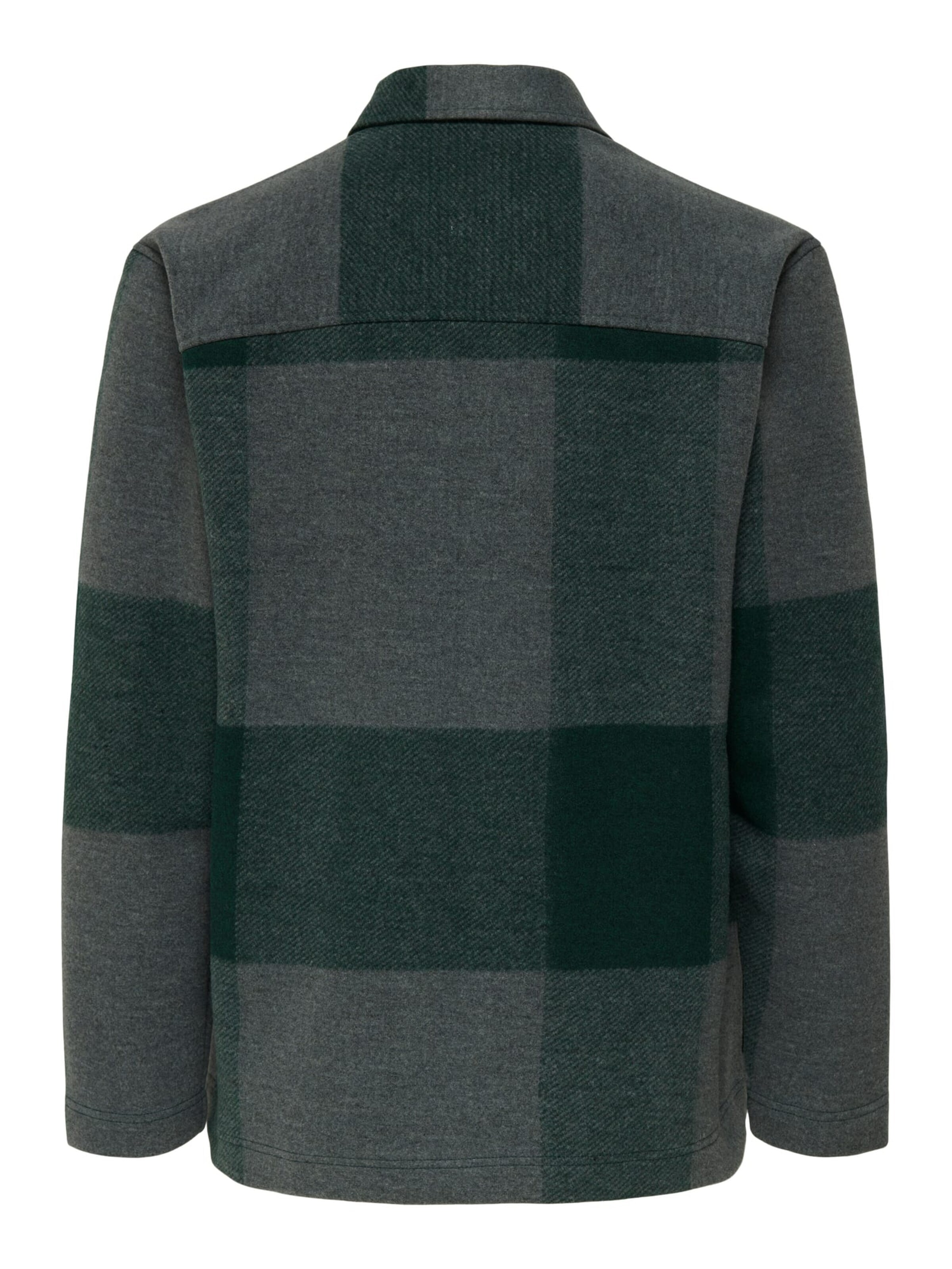 Only & Sons Comfort fit Button Up Shirt 'Wake' in Green