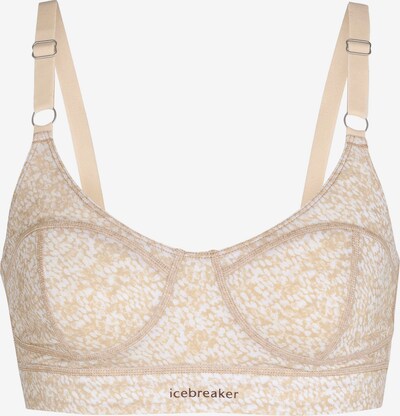 ICEBREAKER Soutien-gorge 'Queens Clasp' en camel / blanc, Vue avec produit