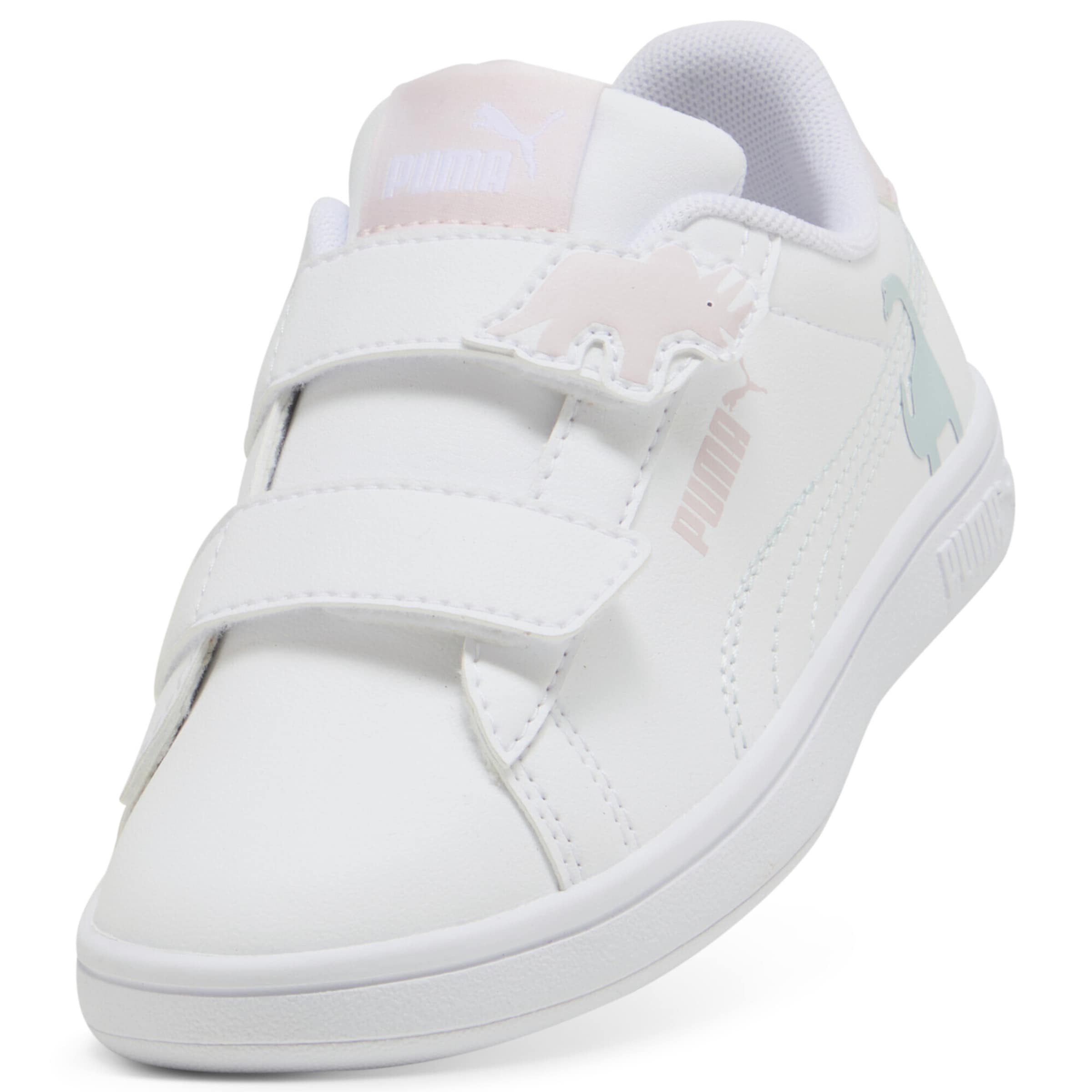 Baskets 'Smash 3.0 Dino' PUMA en blanc : devant