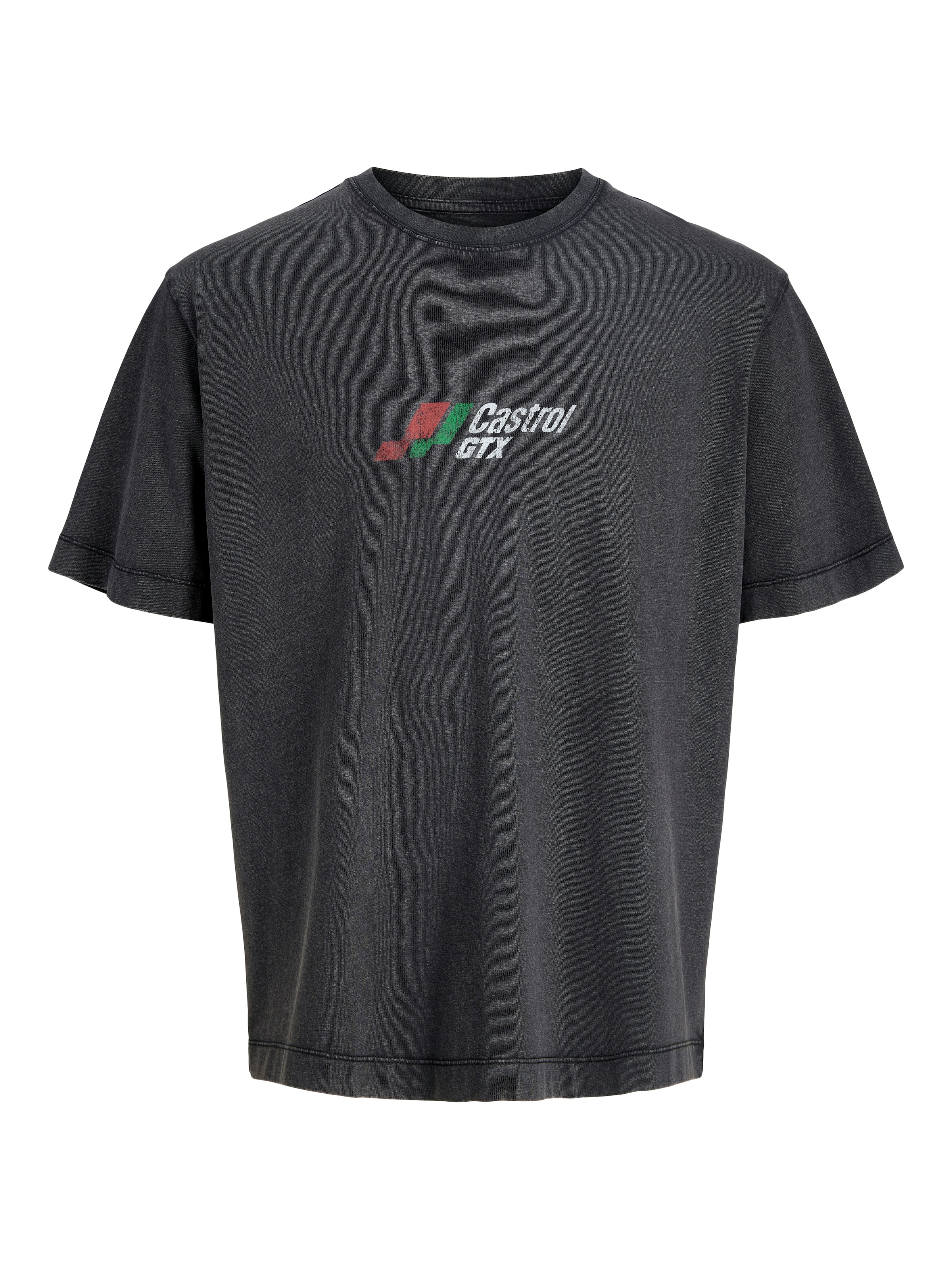 T-Shirt 'JJCASTROL' JACK & JONES en noir : devant