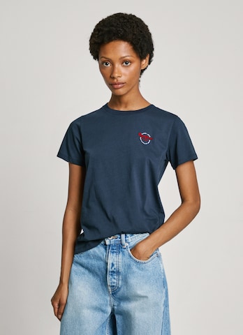 Pepe Jeans - Camisa 'Gabriela' em azul: frente