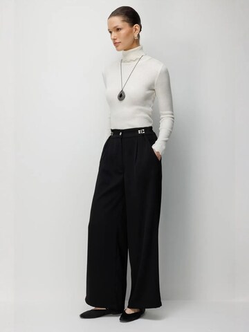 Wide Leg Pantalon à pince MixRay en noir