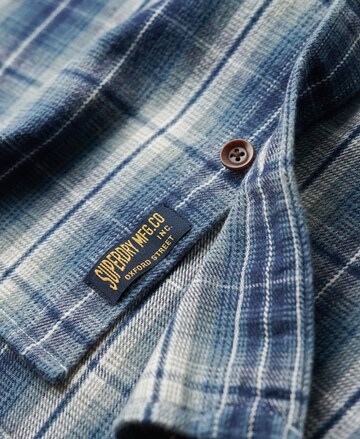 Superdry Regular fit Button Up Shirt in Blue