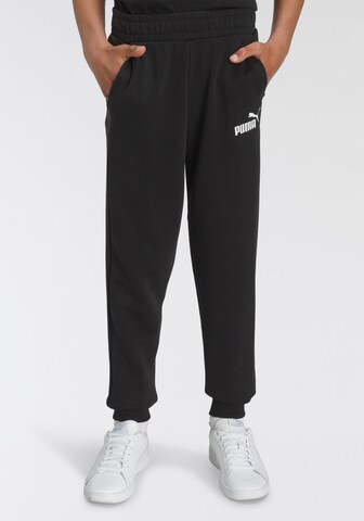 Tapered Pantaloni 'Essentials' di PUMA in nero: frontale