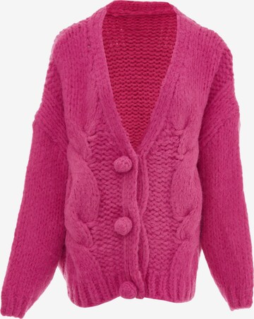 ebeeza Knit Cardigan in Pink: front