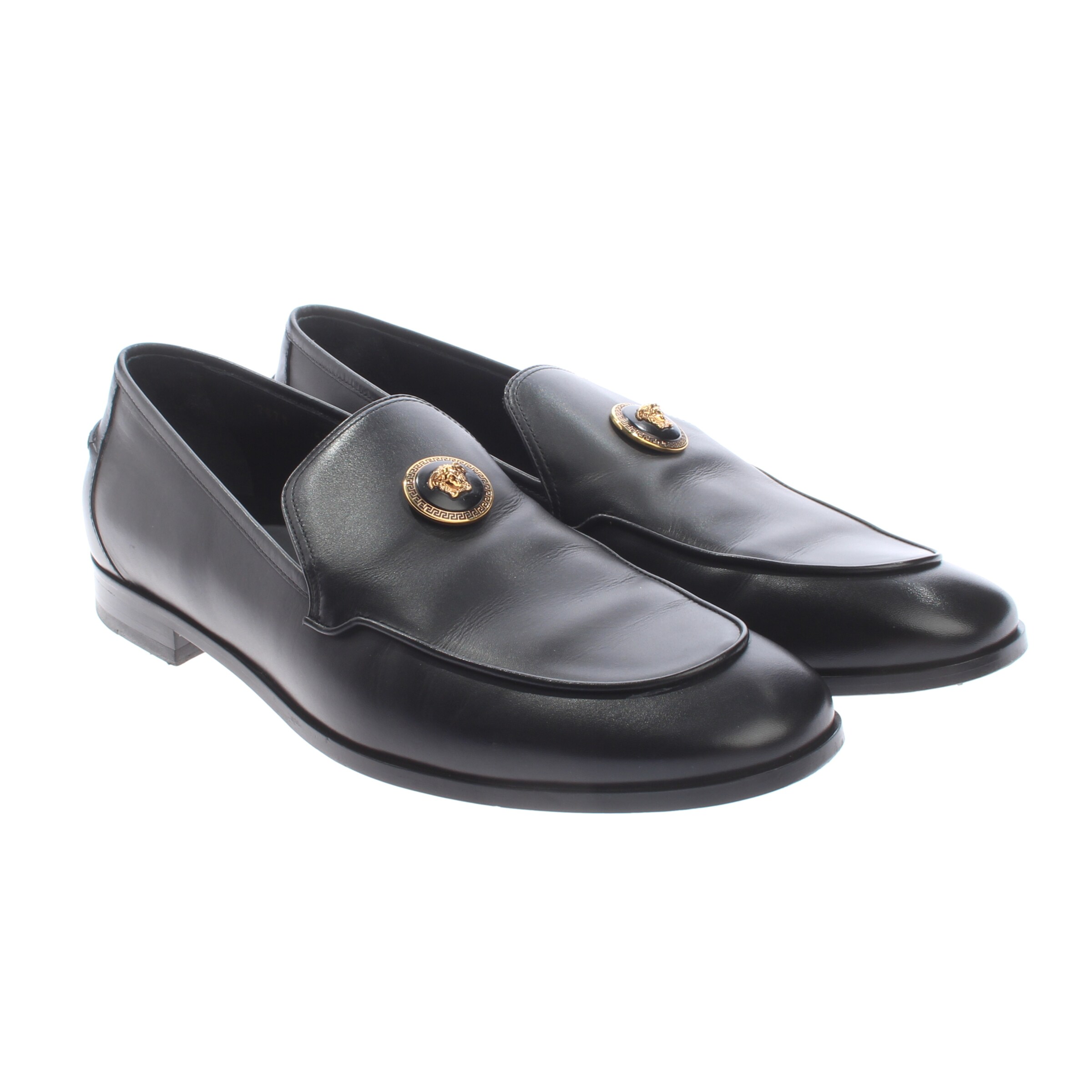 VERSACE Flats & Loafers in 47 in Black: front