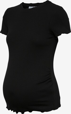 Pieces Maternity Shirt in Zwart: voorkant