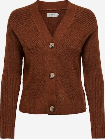 ONLY Knit Cardigan 'CAROL' in Brown