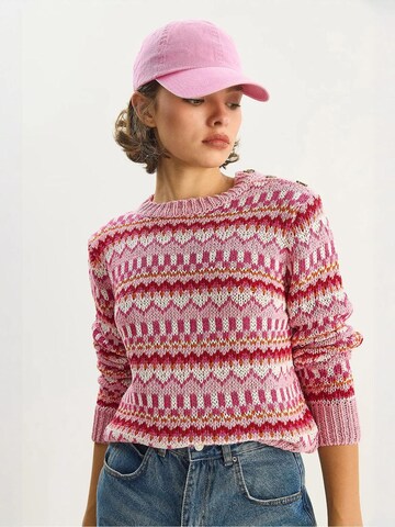 Pull-over Bianco Lucci en rose