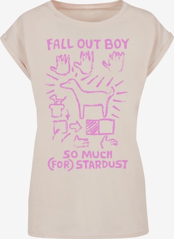 F4NT4STIC T-Shirt 'Fall Out Boy Pink Dog So Much Stardust' in Beige: Vorderseite