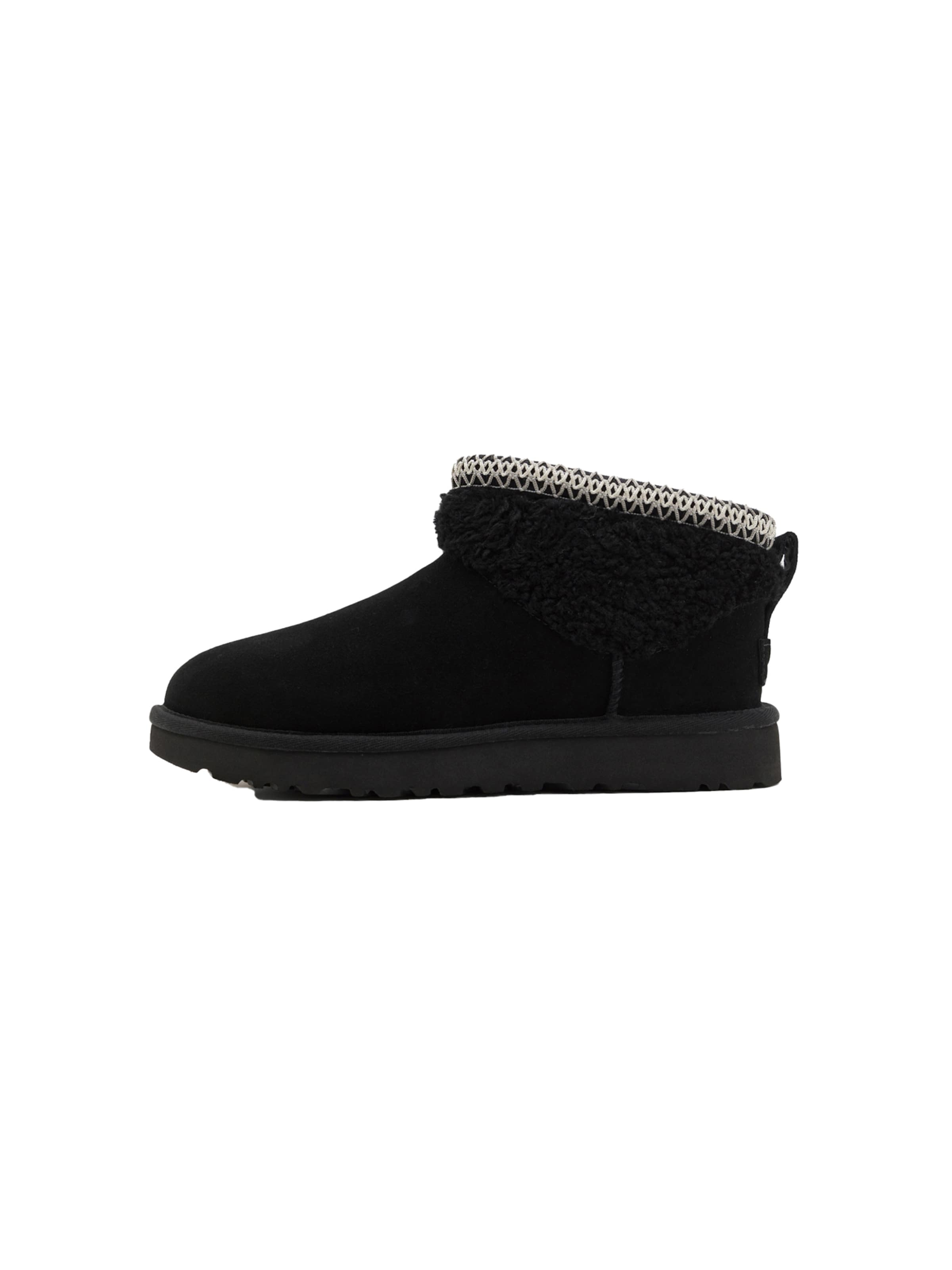 UGG - Botas 'Classic Ultra Mini Maxi Curly' em preto: frente