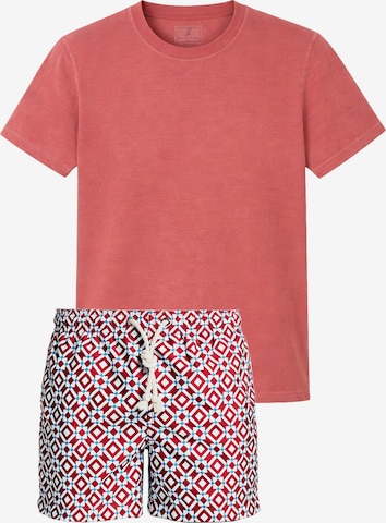 Gassa d'Amante Badeshorts & T-Shirt 'Taormina' in Rot: Vorderseite