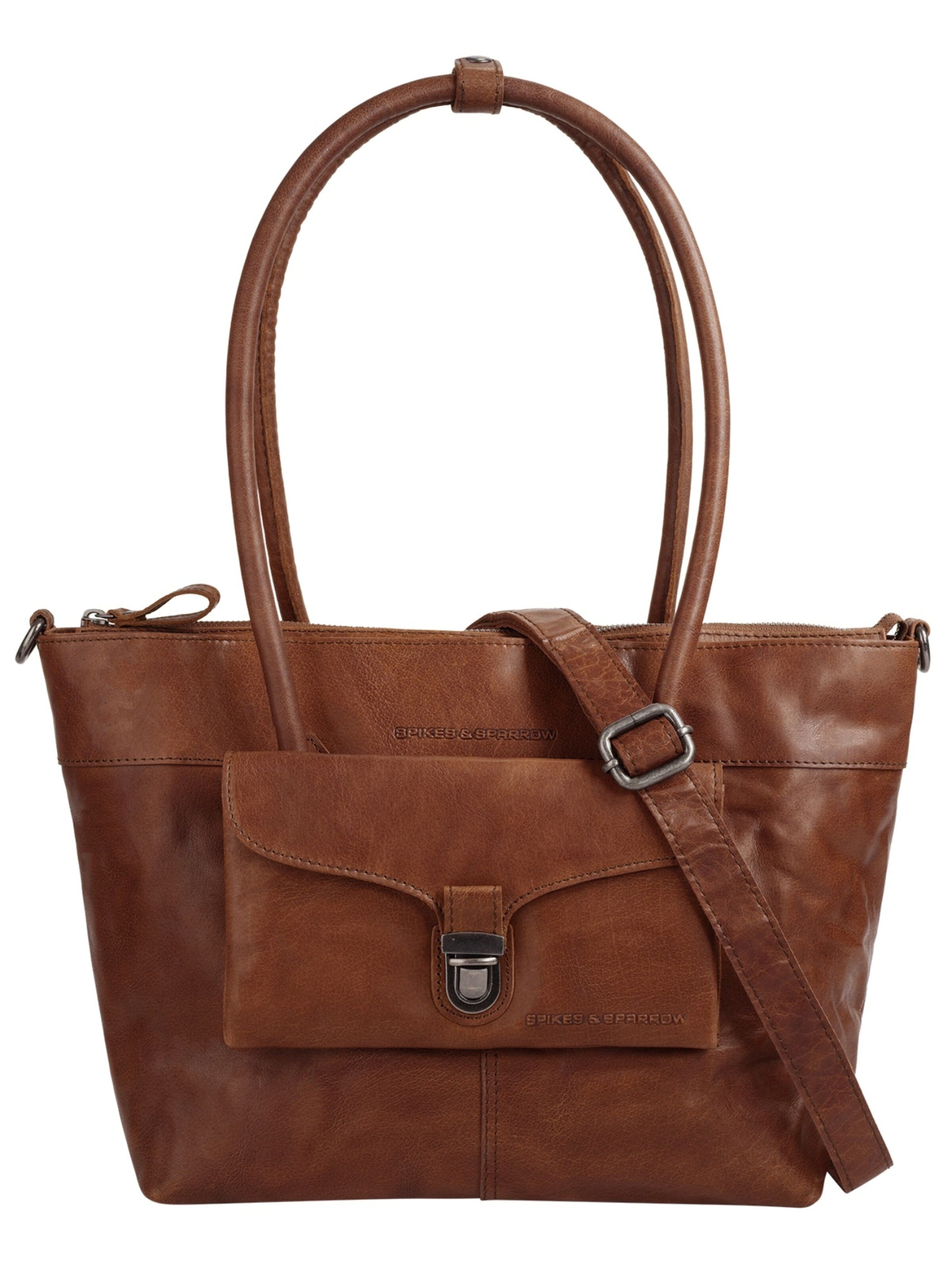 Cabas Spikes & Sparrow en marron : devant