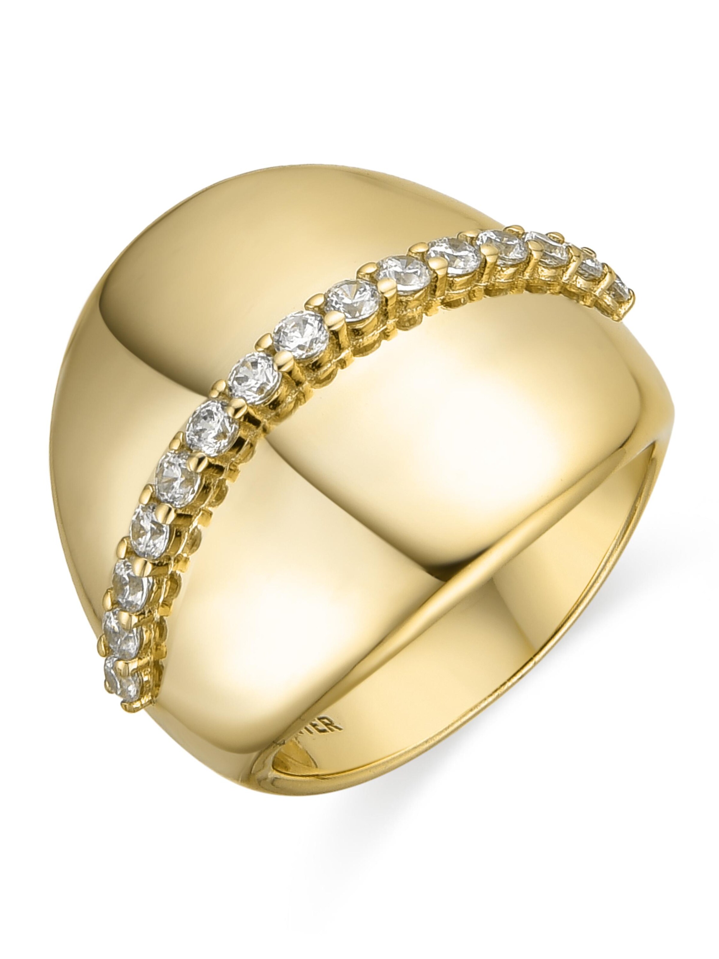 Luxenter Ring 'IDEL'‌‌‌‌‌‌‌‌‌ in Gelb: Vorderseite