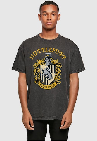 ABSOLUTE CULT T-Shirt 'Harry Potter - Hufflepuff Crest' in Schwarz: Vorderseite