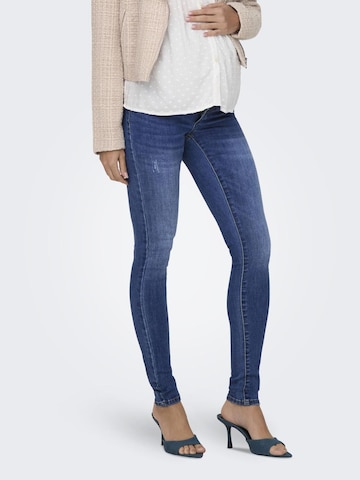 Only Maternity Skinny Jeans 'Rose' in Blue: front