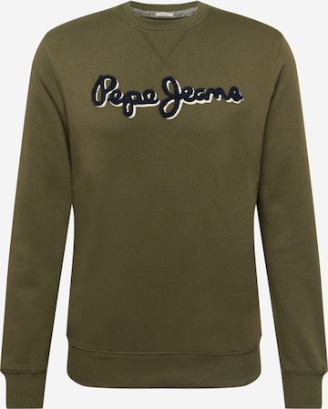 Pepe Jeans كنزة رياضية 'LAMONT' بلون أخضر: الأمام