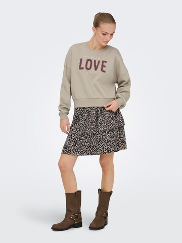 ONLY Sweatshirt 'ONLKiara' in Beige