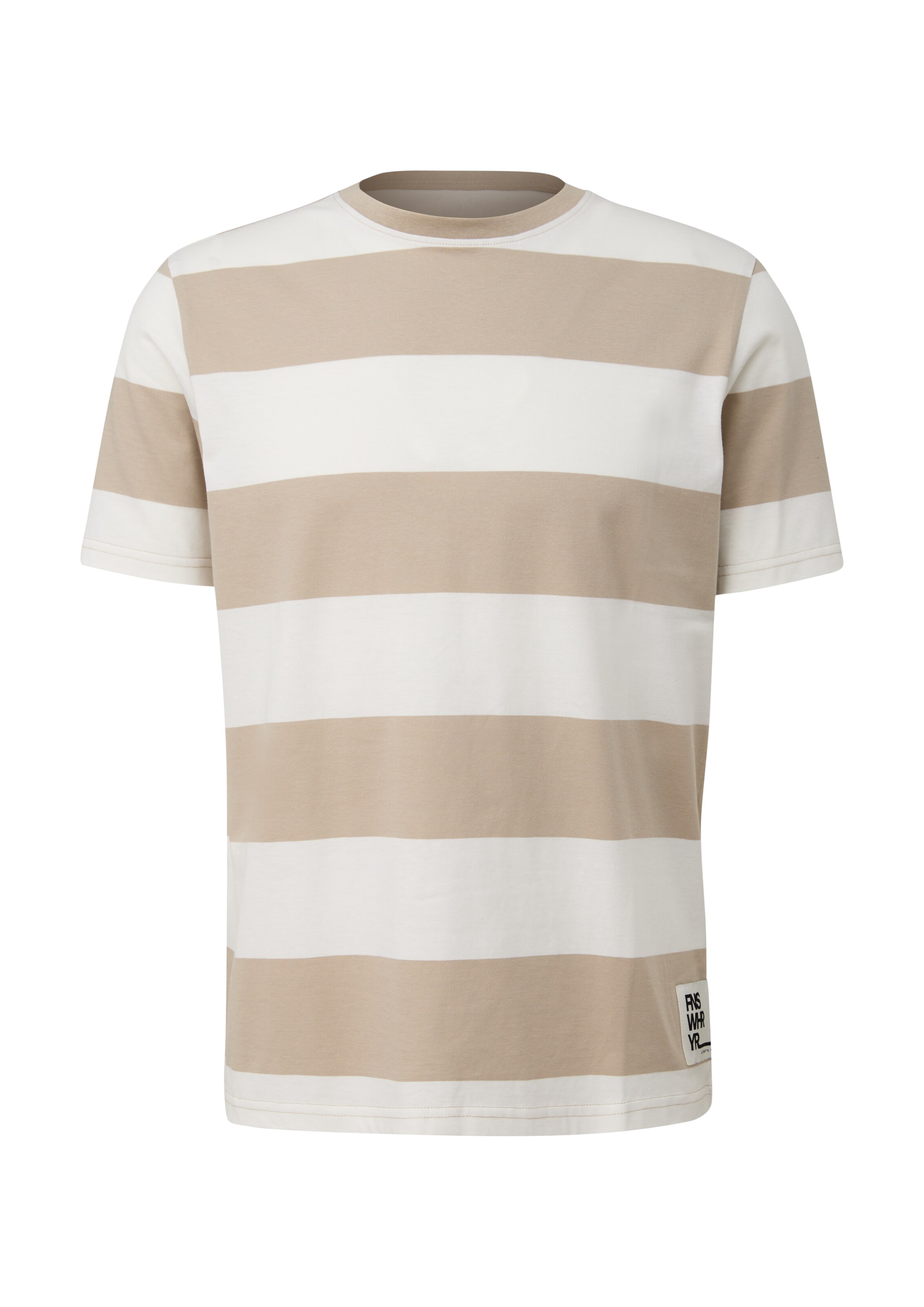 QS Shirt in Beige: voorkant