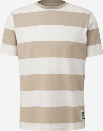 QS Shirt in Beige: voorkant