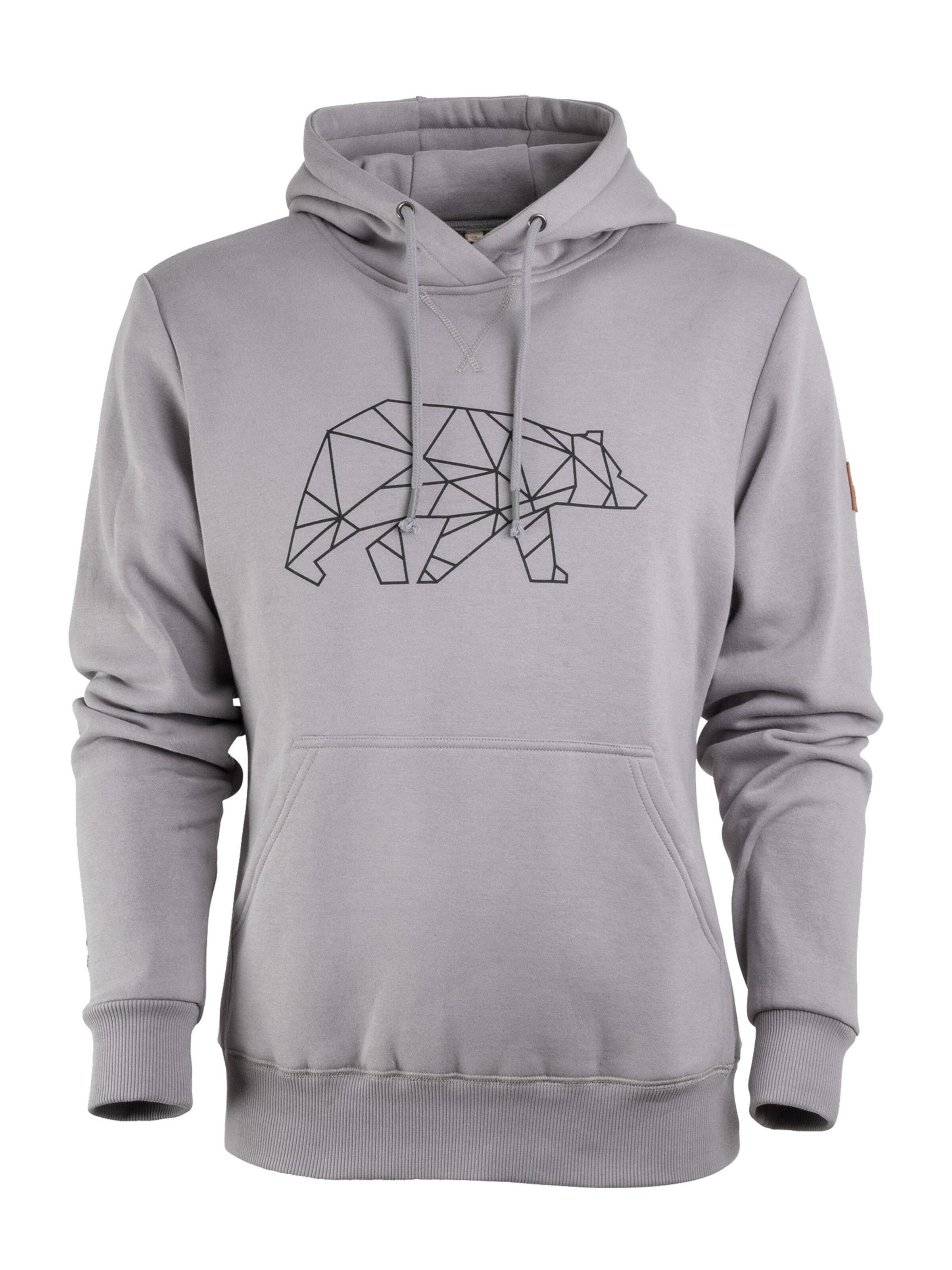 FORSBERG Sweatshirt 'Pettarson Hoodie mit Logo' in Grey: front