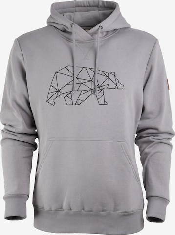 FORSBERG Sweatshirt 'Pettarson Hoodie mit Logo' in Grey: front