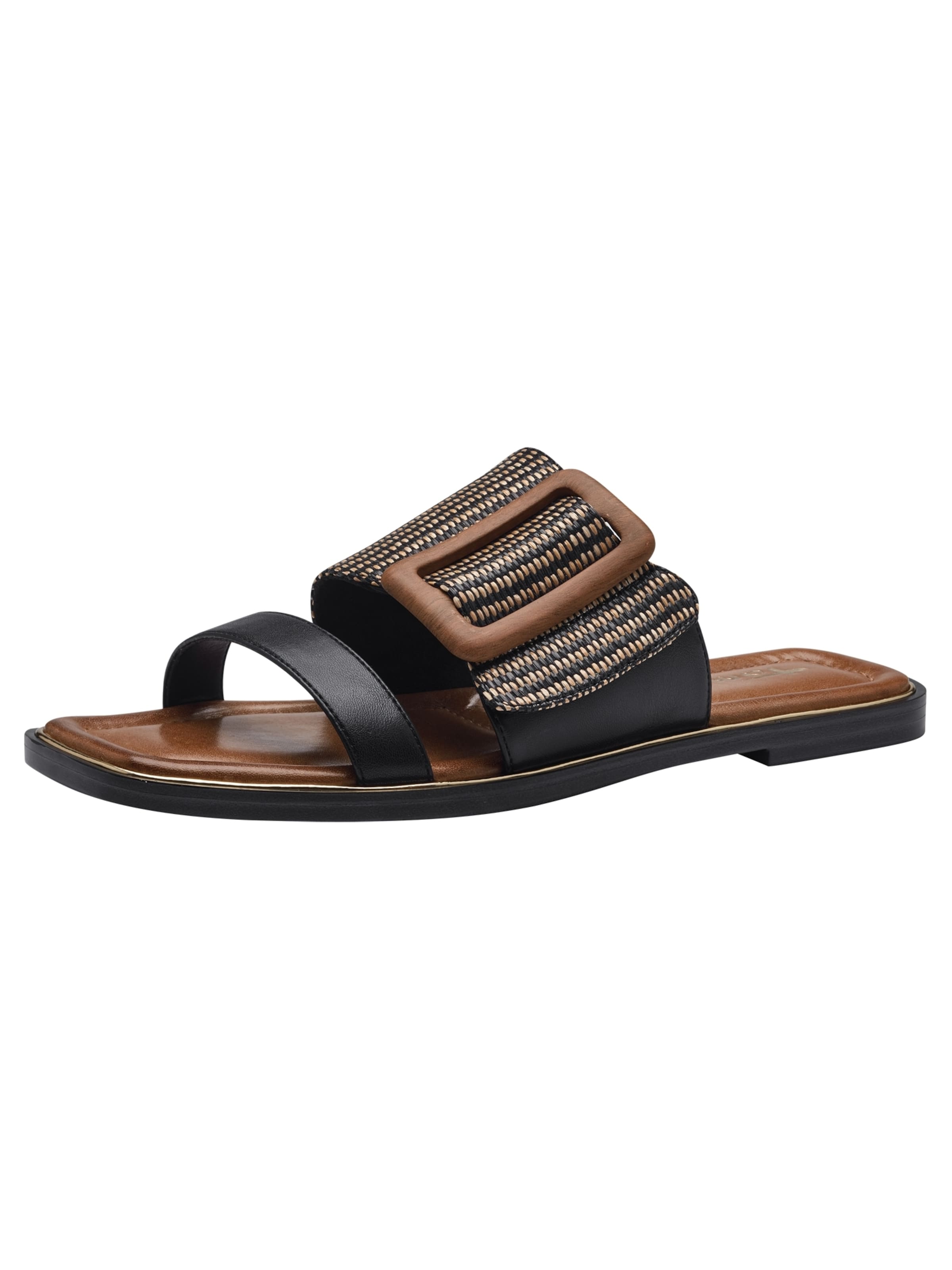 Tamaris Pantolette in Schwarz: Vorderseite