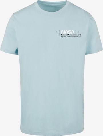 Merchcode Shirt 'NASA - Aeronautics' in Blauw: voorkant