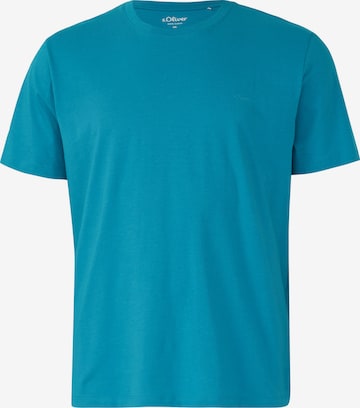s.Oliver Men Big Sizes Shirt in Green: front