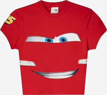 BershkaMajica 'CARS RAYO MCQUEEN' - crvena boja: prednji dio