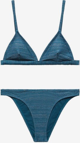 MANGO TEEN Triangle Bikini 'meri' in Blue: front