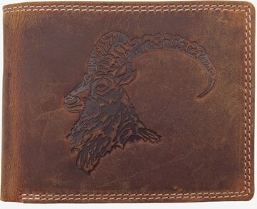 Der Trachtler Wallet 'Steinbock' in Brown: front