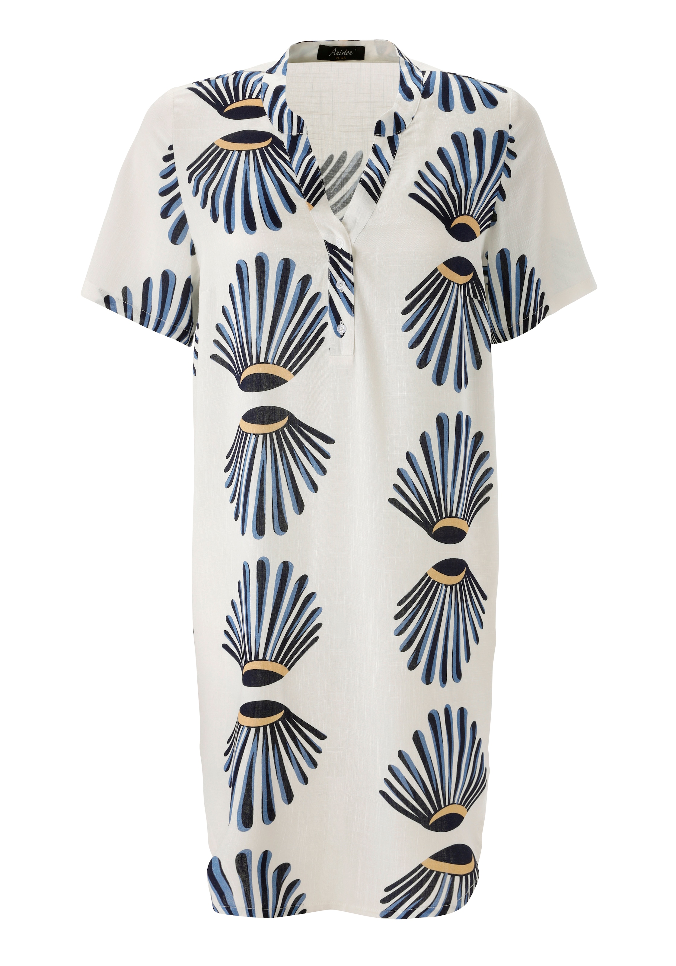 Aniston Shirt Dress in White: front