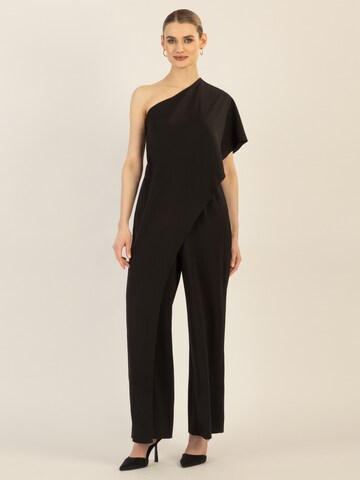 APART One-Shoulder Overall in Schwarz