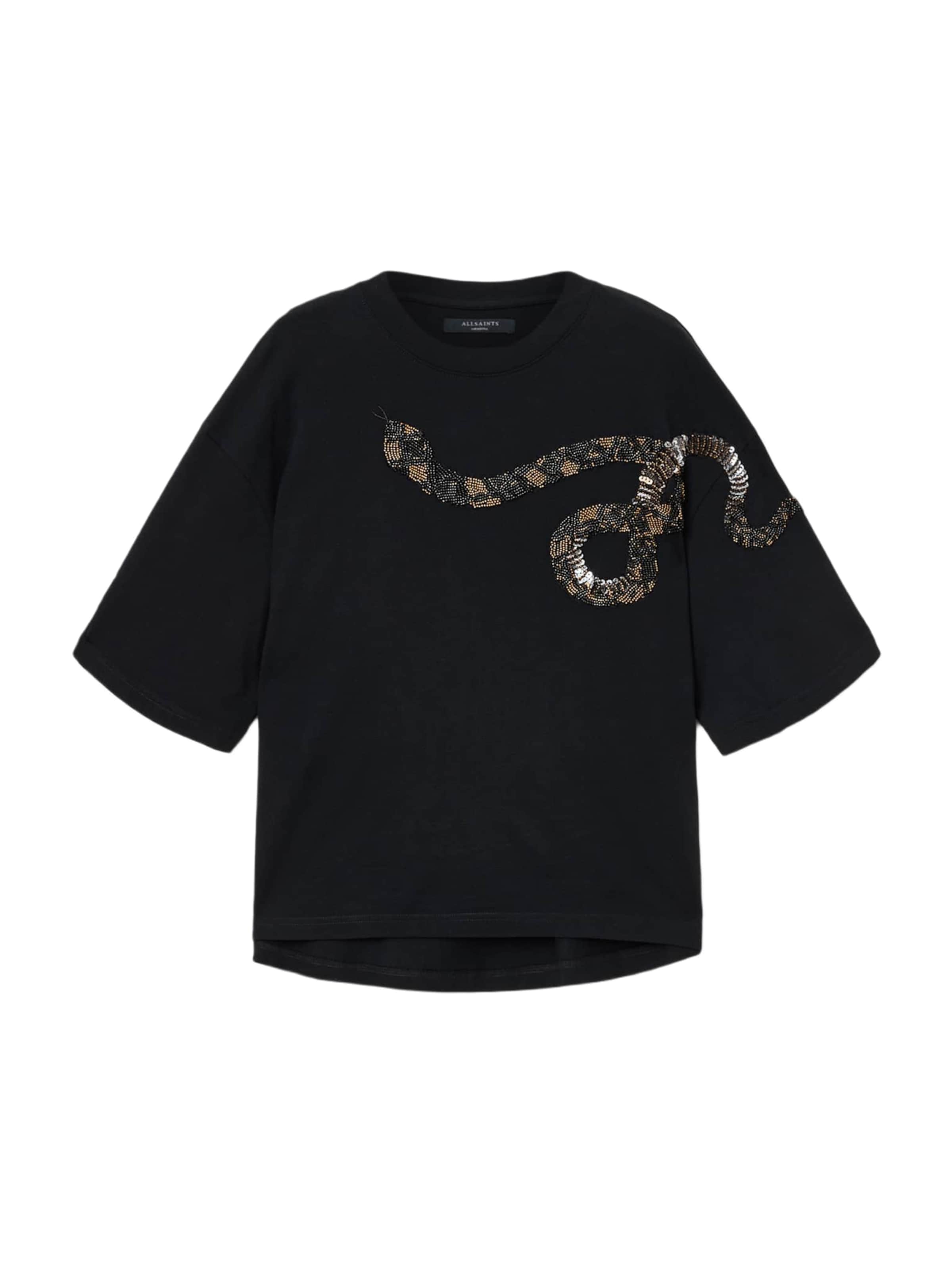 AllSaints Μπλουζάκι 'AMELIE' σε μαύρο: μπροστά