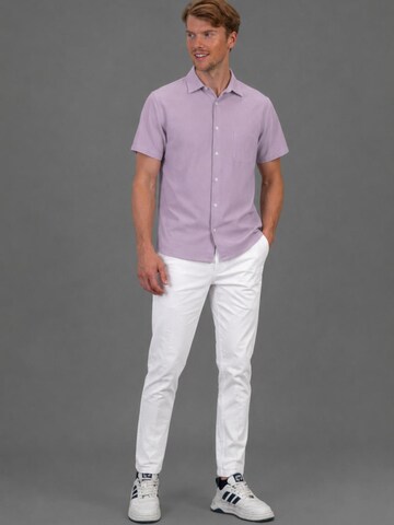 Laurent Vergne Comfort fit Button Up Shirt 'Menton' in Purple