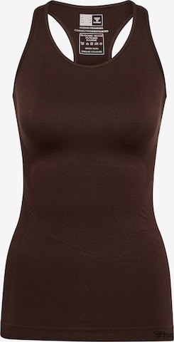 Hummel Performance Shirt 'Tif' in Brown: front