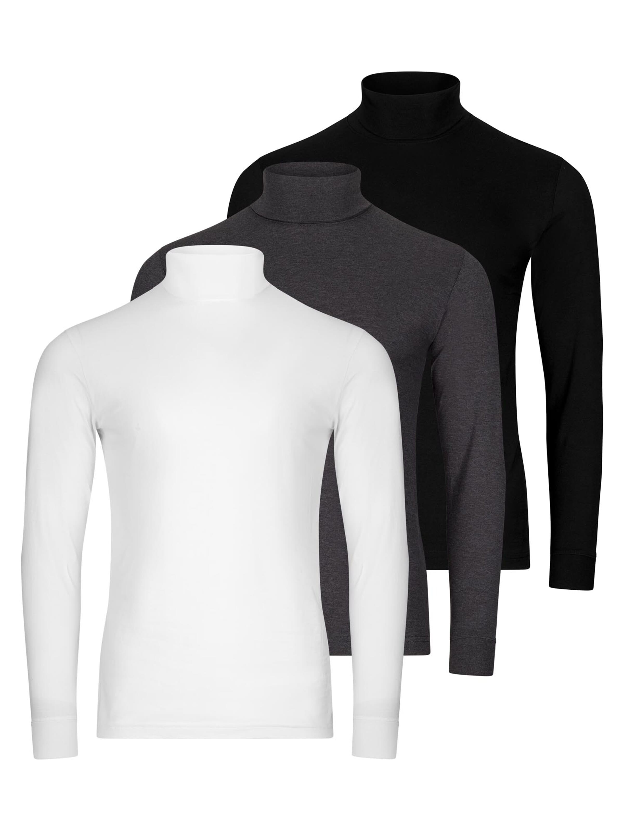 Ragman Shirt 'Basic' in S/Regular in Mottled black, Item view
