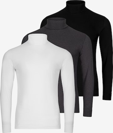 Ragman Shirt 'Basic' in Black: front
