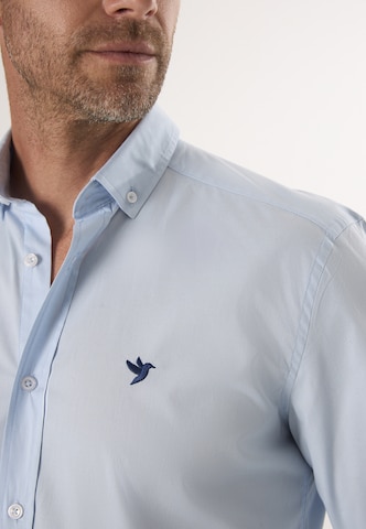 Felix Hardy Regular fit Button Up Shirt in Blue