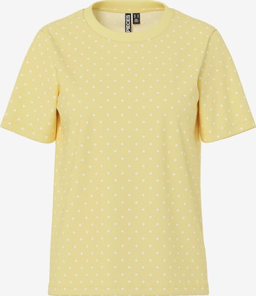 T-shirt 'PCRIA' PIECES en jaune : devant