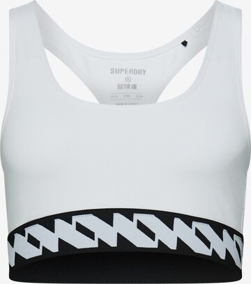 Superdry Bustier Sport-BH in Weiß: predná strana