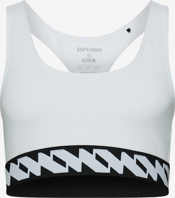 Superdry Bralette Sports Bra in White: front