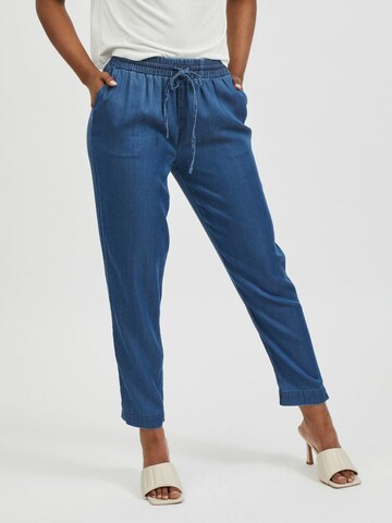 VILA Tapered Pants 'BESS' in Blue