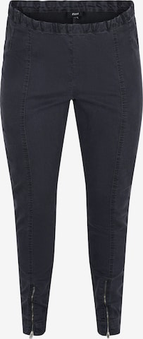 Skinny Jeggings Zizzi en gris : devant