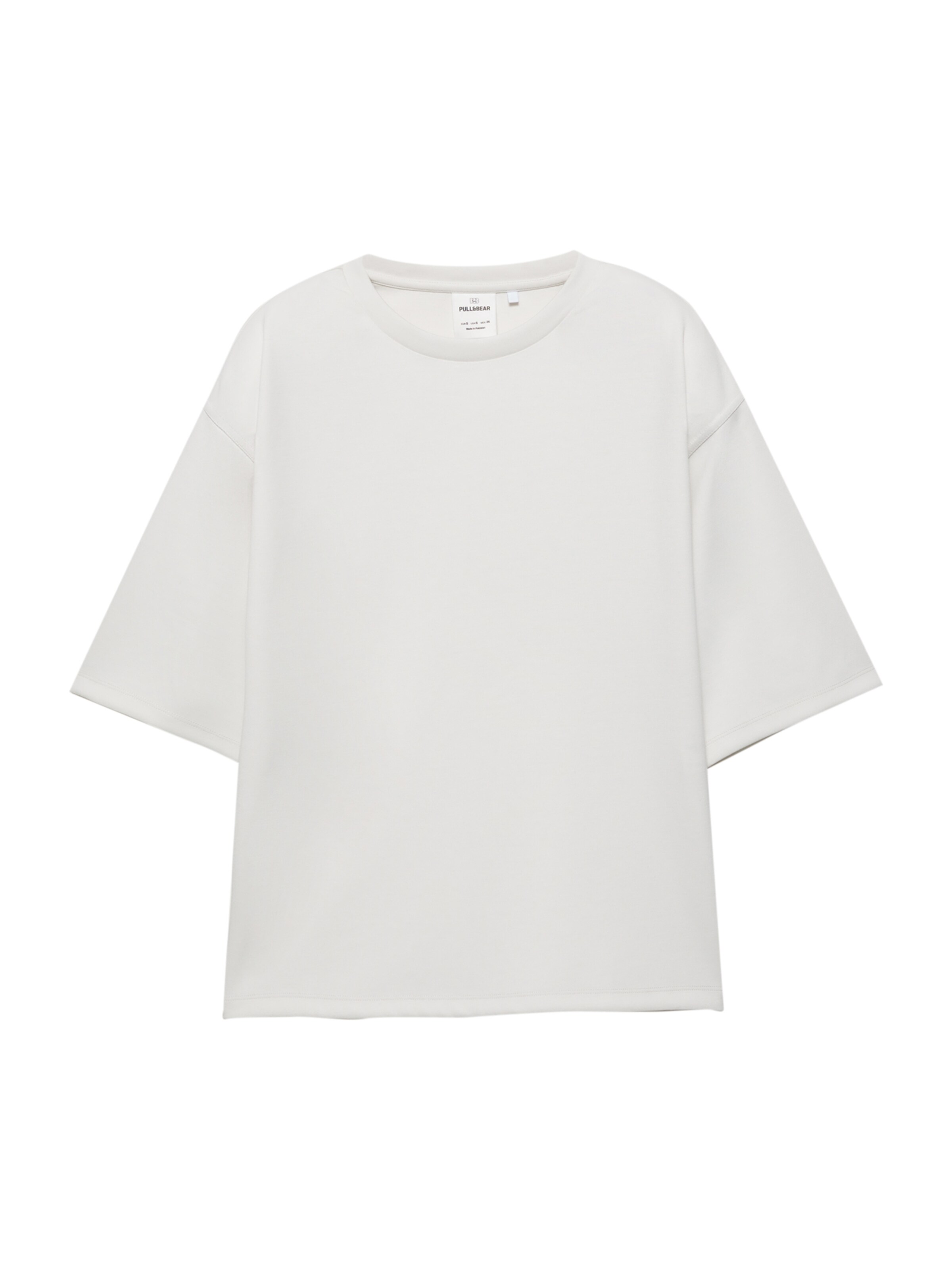 Pull&Bear Oversized paita koossa XS värissä ecru, Tuotenäkymä