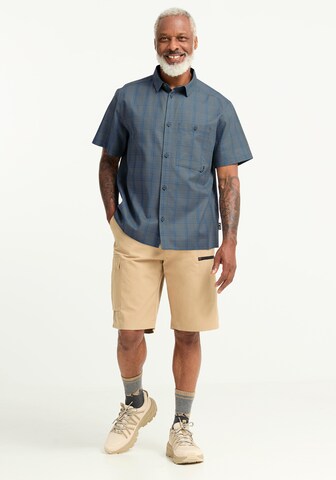 JACK WOLFSKIN Regular fit Athletic Button Up Shirt in Blue