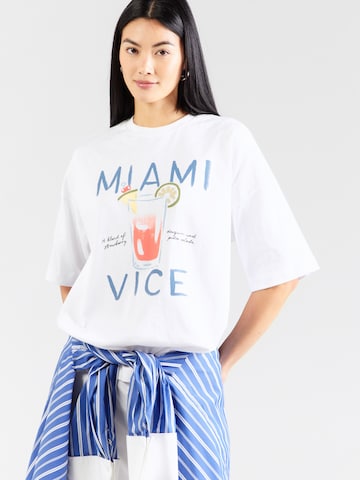 TOPSHOP - Camiseta talla grande 'PREMIUM' en blanco: frente