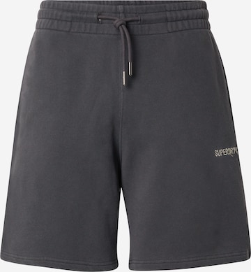 Superdry Pants in Black: front
