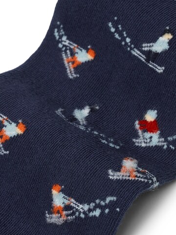 Von Jungfeld Socken 'Festive Icons' in Blau